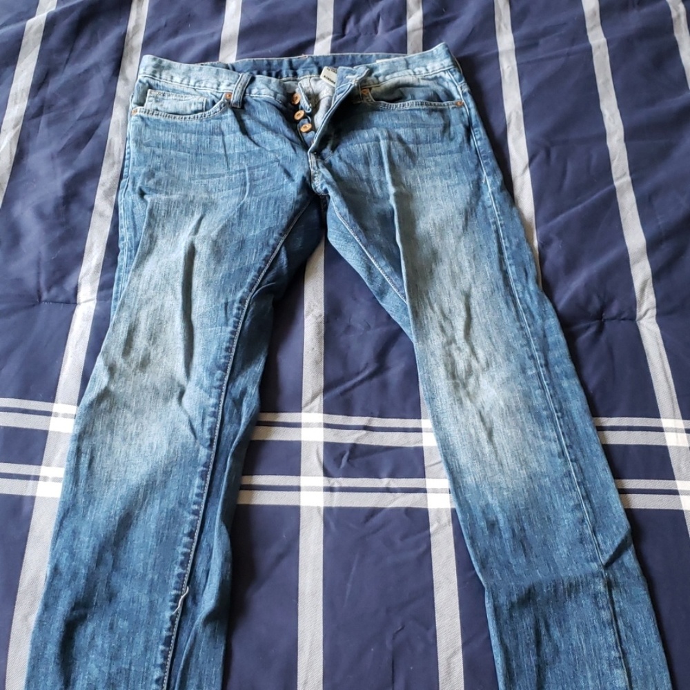 &Denim Mens 32x32 slim low waist fit jeans